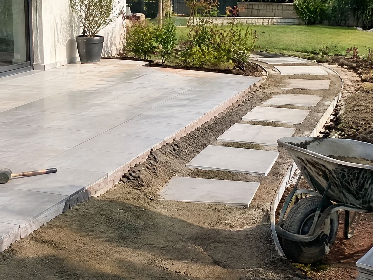 Verzorgde tuin met terras